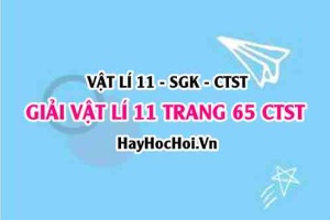 Giải Vật lí 11 trang 65 Chân trời sáng tạo SGK